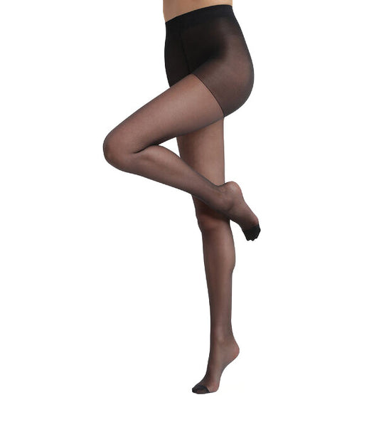 Diam’s Voile Galbé 22den sheer shaping tights in black - D1141